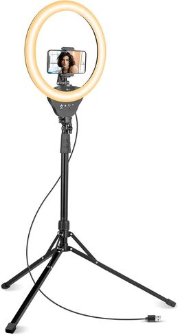 Sensyne Newest 12" Ring Light with 62" Tripod Stand, LED Selfie Circle Light with Strong Magnectic Phone Holder Compatible with Cellphones for Live Stream/Recording/Photography/YouTube/TikTok in Kuwait