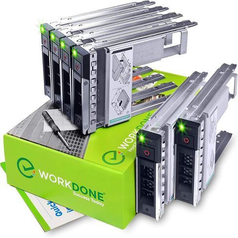 WorkDone 3.5 inch Drive Caddy with 2.5 inch HDD Adapter - Compatible for Dell PowerEdge Servers - R740 R640 R540 R440 R340 R550 R450 R650xs R750xs - Bright LED Tray - with Detailed Setup Manual in Saudi Arabia
