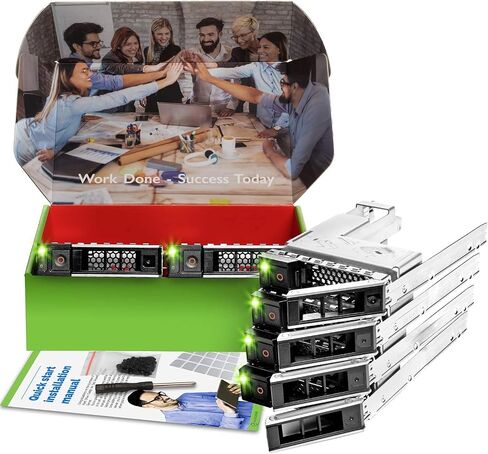 WorkDone 3.5 inch Drive Caddy with 2.5 inch HDD Adapter - Compatible for Dell PowerEdge Servers - R740 R640 R540 R440 R340 R550 R450 R650xs R750xs - Bright LED Tray - with Detailed Setup Manual in Saudi Arabia