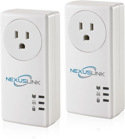 Nexuslink Wave 2 G.hn Powerline Adapter | Pass-Through Outlet | 2000 Mbps I 2-Unit Kit I (GPL-2000PT-KIT) in Saudi Arabia