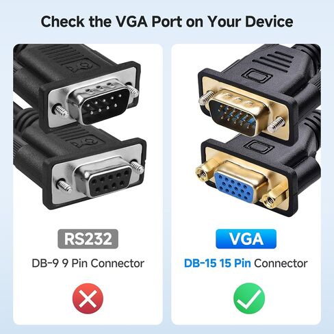 كابل ماترز كابل تمديد VGA، HD15 VGA ذكر إلى أنثى، 6 أقدام in Kuwait