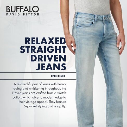 Buffalo David Bitton Men's Relaxed Straight Driven Jeans in Kuwait