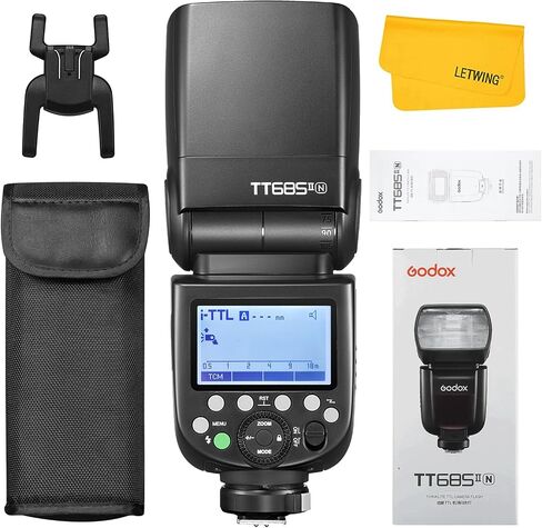 Godox TT685II-N TT685IIN Flash for Nikon Camera, 2.4G Wireless X System GN60 TTL 1/8000s HSS Flash, 0.1-2.6s Recycle Time, Quick-Release Lock, Speedlite Compatible for Nikon DSLR Cameras in Saudi Arabia