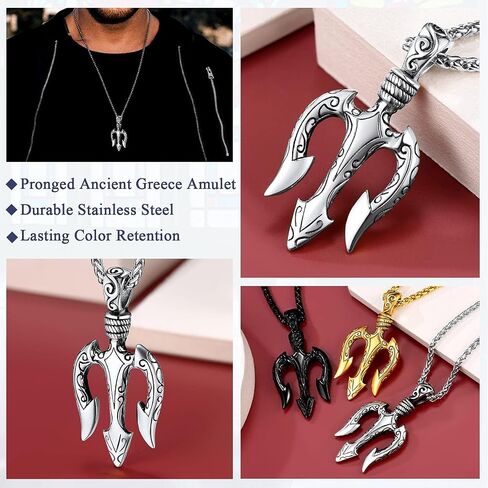 FaithHeart Medusa Pendant Necklace for Women Men, Stainless Steel/18K Gold Plated Ancient Greece Jewelry Customizable Delicate Gift Packaging in Kuwait