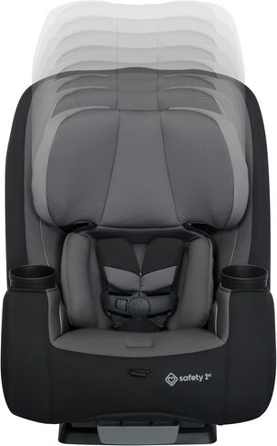 Safety 1st TriMate 3-in-1 Convertible Car Seat, Slim Fit, Infant to Big Kid Car Seat, Easy-Install Harness, Machine-Washable Cover, Dishwasher-Safe Cup Holders, 5-100 lbs, Sharkskin in Saudi Arabia