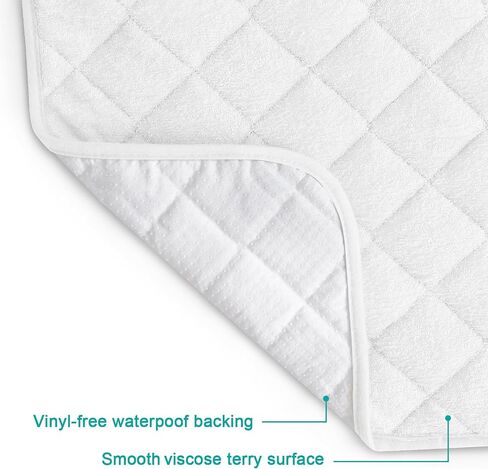 Changing Pad Liner - 5 Pack (Improved Thickness), Superior Bamboo Terry Surface, Waterproof & Absorbent Diaper Changing pad Liners in Saudi Arabia