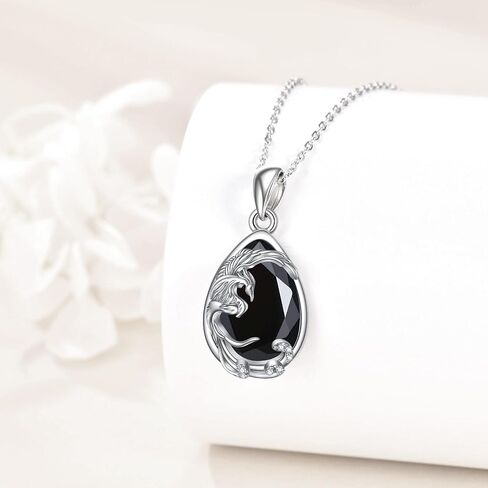 YAFEINI Mushroom/Phoenix Necklace Sterling Silver Mushroom Pendant Phoenix Mushroom Jewelry Gifts for Women Girls in Kuwait