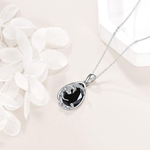 YAFEINI Mushroom/Phoenix Necklace Sterling Silver Mushroom Pendant Phoenix Mushroom Jewelry Gifts for Women Girls in Kuwait