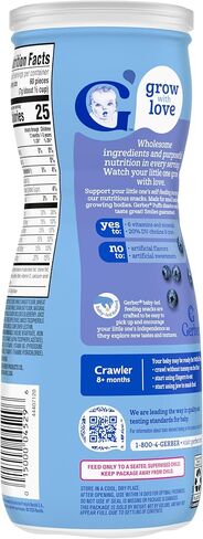 Gerber Baby Snacks Puffs, Blueberry, 1.48 Ounce (Pack of 6) in Kuwait