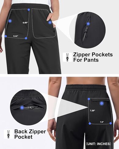 33,000ft Women's Rain Pants Lightweight Breathable Waterproof Pants Soft Windproof Overall Rain Pants for Hiking, Golf in Kuwait