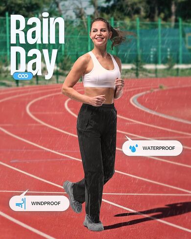 33,000ft Women's Rain Pants Lightweight Breathable Waterproof Pants Soft Windproof Overall Rain Pants for Hiking, Golf in Kuwait