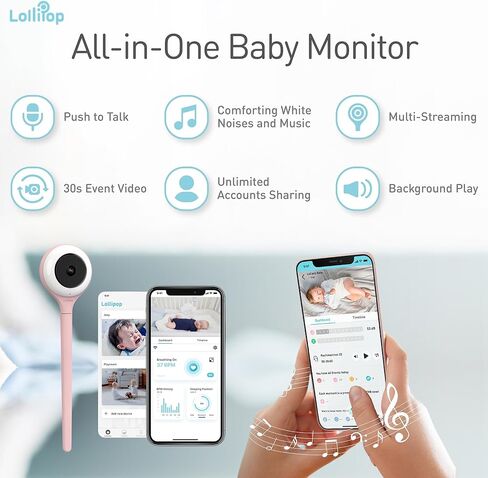 جهاز مراقبة الأطفال الذكي Lollipop عالي الدقة وواي فاي ومثبت على الحائط in Kuwait