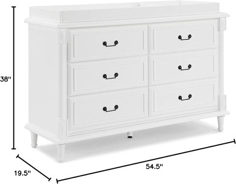 Simmons Kids Juliette Crib 8-Piece Baby Nursery Furniture Set–Includes: Convertible Crib, Glider, Dresser, Changing Top, Crib Mattress, Sheets, Toddler Guardrail & Changing Pad, Moonstruck Grey in Kuwait