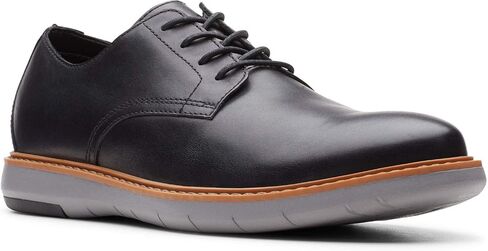 Clarks Men's Draper Lace Oxford, Black Leather with Grey Outsole, 11 M US in Kuwait
