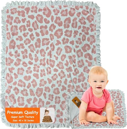 بطانيات الأطفال من Dear Baby Gear للأولاد والبنات - بطانيات أطفال محايدة - بطانية طفلة وبطانيات طفل رضيع - لحاف سرير الأطفال والحضانة - بطانيات أطفال للجنسين - قرون رمادية، رمادي مينكي - مع كشكشة in Kuwait