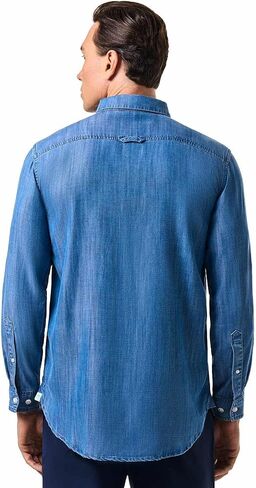 Coolibar UPF 50+ Men's Carson Chambray Shirt - Sun Protective in Saudi Arabia