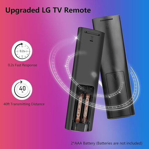 ZYK Pack of 2 Replacement Universal Remote for LG TV Remote Compatible with All Models for LG Smart TV Remote with Netflix, Prime Video, Disney+, Movies Shortcut Buttons AKB76037603 in Kuwait