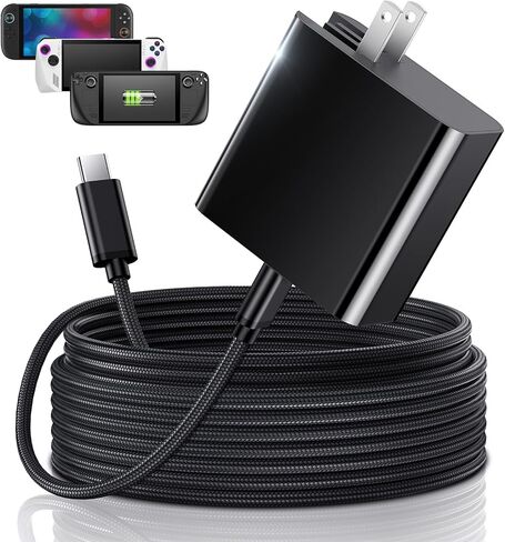 Fast Charger for Steam Deck &Nintendo Switch& ROG Ally,MENEEA 65W/45W PD Foldable Power Adapter with 6.6FT USB-C Charging Cable Cord,Accessories for Steam Deck TV Dock Console/Lite/Phone/Tablet/Laptop in Kuwait