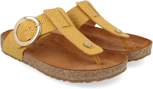 HAFLINGER Round Buckle Corinna Sandals with Rubber Sole and Cork Latex Footbed Unisex in Saudi Arabia