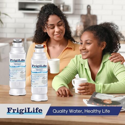 بديل فلتر مياه الثلاجة FrigiLife DA97-17376B لهاتف Samsung HAF-QIN، HAF-QIN/EXP، DA97-08006C، RF23M8070SG، RF23M8070SR، RF23M8090SG، RF23M8090SR، (4 عبوات) in Saudi Arabia
