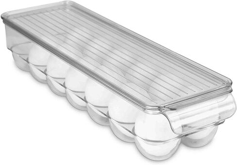 Home Basics Stackable Egg Holder for Refrigerator, Clear in Saudi Arabia