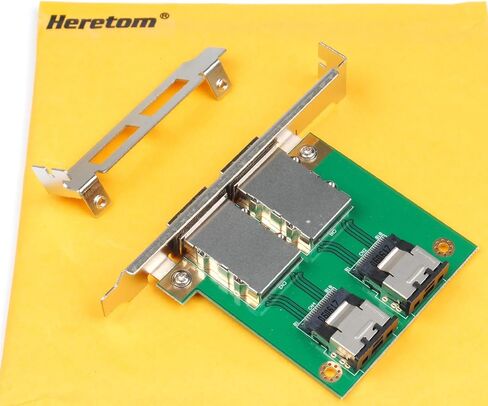 Heretom 2 قطعة SFF-8654 إلى SFF-8643 كابل، سليم SAS SFF-8654 4i 38pin المضيف إلى Mini SAS HD SFF-8643 36pin الهدف كابل 1.5 قدم in Kuwait