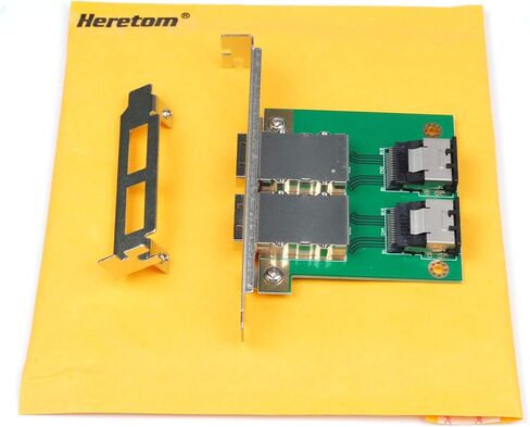 Heretom 2 قطعة SFF-8654 إلى SFF-8643 كابل، سليم SAS SFF-8654 4i 38pin المضيف إلى Mini SAS HD SFF-8643 36pin الهدف كابل 1.5 قدم in Kuwait