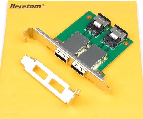Heretom 2 قطعة SFF-8654 إلى SFF-8643 كابل، سليم SAS SFF-8654 4i 38pin المضيف إلى Mini SAS HD SFF-8643 36pin الهدف كابل 1.5 قدم in Kuwait