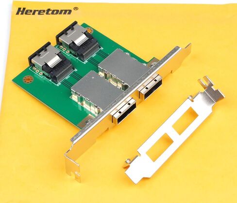 Heretom 2 قطعة SFF-8654 إلى SFF-8643 كابل، سليم SAS SFF-8654 4i 38pin المضيف إلى Mini SAS HD SFF-8643 36pin الهدف كابل 1.5 قدم in Kuwait