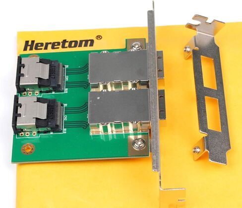 Heretom 2 قطعة SFF-8654 إلى SFF-8643 كابل، سليم SAS SFF-8654 4i 38pin المضيف إلى Mini SAS HD SFF-8643 36pin الهدف كابل 1.5 قدم in Kuwait