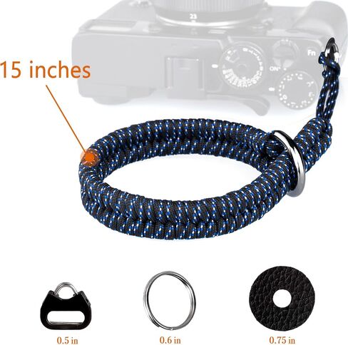 Paracord Camera Wrist Strap Lanyard-Quick Release for DSLR Mirrorless White | Adjustable wrist size,High-strength paracord material, lightweight 1.16oz, secure metal clasp,Fits Canon Nikon Sony Fuji in Saudi Arabia