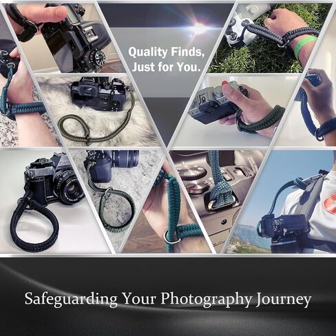 Paracord Camera Wrist Strap Lanyard-Quick Release for DSLR Mirrorless White | Adjustable wrist size,High-strength paracord material, lightweight 1.16oz, secure metal clasp,Fits Canon Nikon Sony Fuji in Saudi Arabia