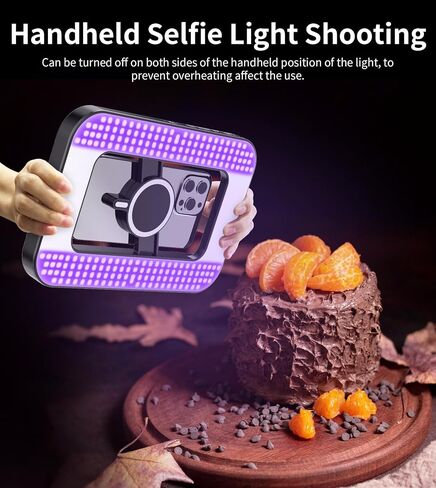 تونوف مصباح سيلفي محمول، 60 مصباح LED قابل لاعادة الشحن مع مشبك وفتحة برغي مزدوجة 1/4 انش، ضوء كاميرا قابل للتعتيم 2500-9000 كلفن لايفون، اندرويد، اللابتوب، تابلت، سيلفي/مؤتمرات الفيديو in Kuwait
