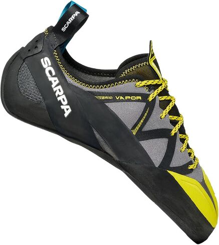 SCARPA Men's Vapor Lace Rock Climbing Shoes for Sport Climbing and Bouldering - Blue/Yellow - 6.5 in Saudi Arabia