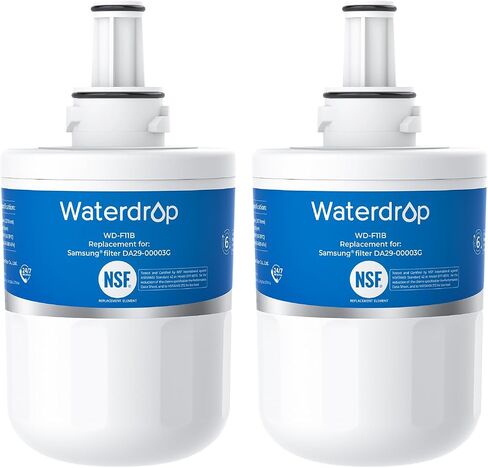 Waterdrop DA29-00003G Refrigerator Water Filter, Replacement for Samsung DA29-00003G, DA29-00003B, DA29-00003A, Aqua-Pure Plus, HAFCU1, RFG237AARS, FMS-1, RS22HDHPNSR, RSG257AARS, WSS-1, 3 Filters in Kuwait