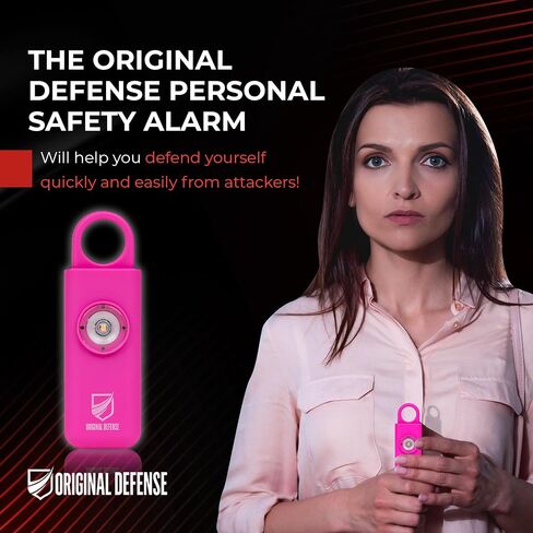 Original Defense® Siren Self-Defense Alarm - 130 dB Keychain Alarm with LED Strobe Light for Women, Children, and Elderly - Police Recommended - (Mint, 1 Count) in Saudi Arabia