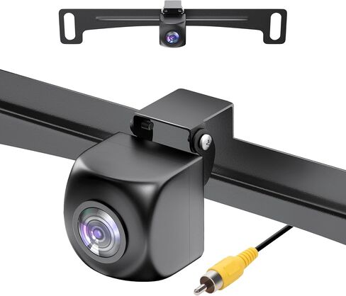 Latest AHD/CVBS Universal License Plate Backup Camera, 149° View Angle License Plate Bracket Waterproof Night Vision Car Rear View Reverse Camera, Supports Front/Rearview Mount Installation in Kuwait