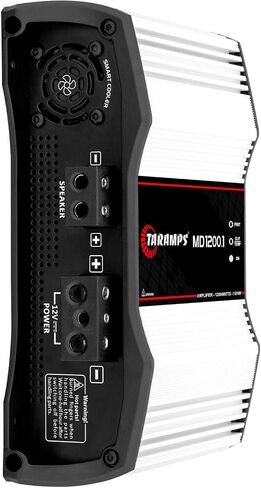 Taramps MD 1200.1 مضخم صوت كامل النطاق 1200 واط RMS 1 أوم 1 قناة مضخم صوت أحادي عالي الكفاءة فئة D، تعزيز صوت السيارة أحادي الكتلة، كروس، أمبير عالي الطاقة in Saudi Arabia