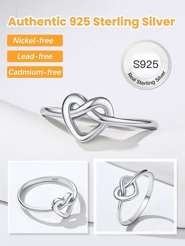 Bestyle 925 Sterling Silver Ring for Women, Minimalist Claddagh Ring Celtic Knot Ring for Women, Irish Promise Wedding Band, Gold/Rose Gold Vermeil Women Band Ring, Stackable, Gift for Her in Kuwait