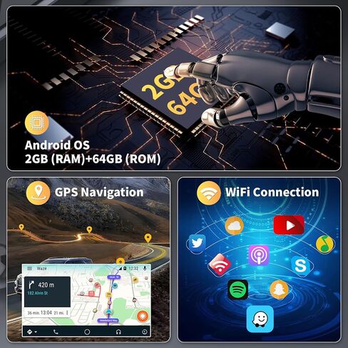 4+64G 9'' Android 15 Car Stereo for Honda Odyssey EX-L 2011-2017 in Kuwait