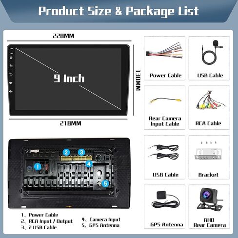 4+64G 9'' Android 15 Car Stereo for Honda Odyssey EX-L 2011-2017 in Kuwait