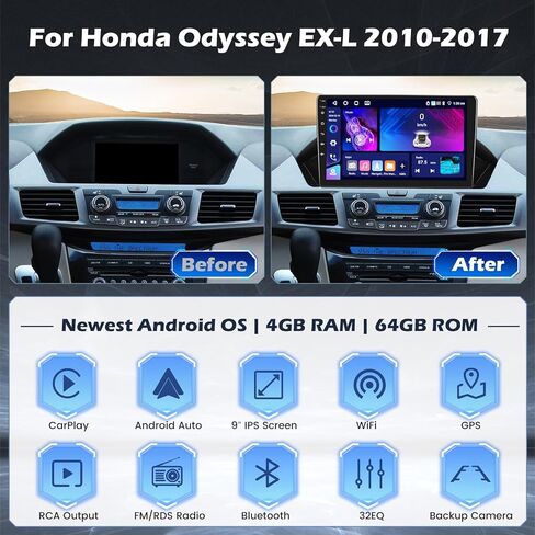2G+64G Android 13 ستيريو سيارة مزدوج Din لاسلكي Apple Carplay & Android Auto، راديو سيارة بشاشة لمس عالية الدقة 9 بوصة مع بلوتوث، GPS Navi، WiFi، وصلة مرآة، FM، RDS، HiFi، SWC، ميكروفون + كاميرا احتياطية AHD in Kuwait