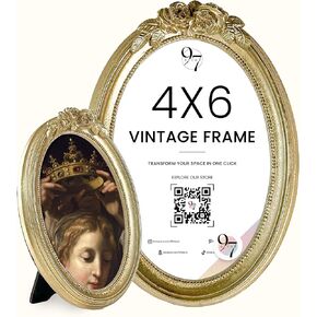 97 Decor Antique 5x7 Oval Picture Frame - Vintage Oval Frame 5x7, Gold Photo Frames 5 X 7 With Glass Front For Tabletop Display And Wall Hanging, Ornate Victorian Poster Frames 5 By 7 in Saudi Arabia