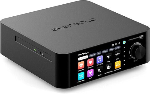 جهاز بث Eversolo DMP-A6، مشغل الشبكة، خدمة الموسيقى والبث MQA، فك تشفير كامل، DAC، DSD512 PCM768 كيلو هرتز/32 بت، بلوتوث 5.0 aptX HD، شاشة لمس عالية الدقة 6 بوصات، تطبيق حصري in Saudi Arabia