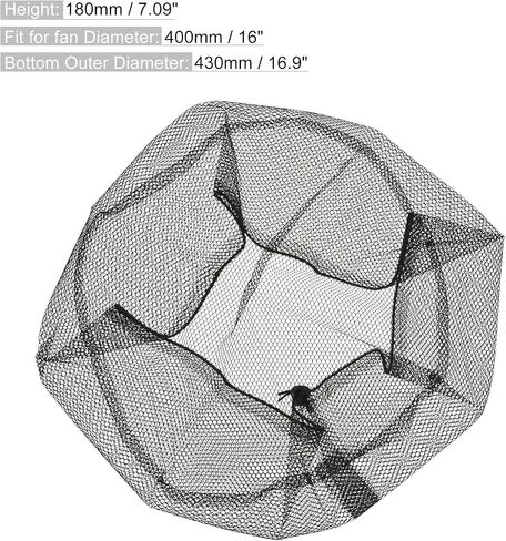 MECCANIXITY Fan Dust Cover, 350mm 14 Inch Washable Reusable Dustproof Mesh Protection Guard Net, White in Kuwait