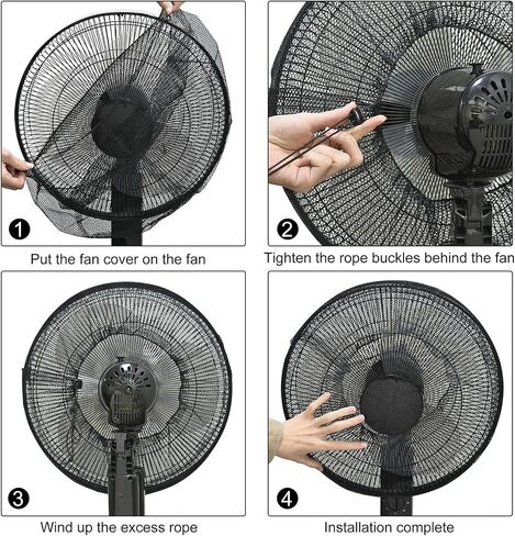MECCANIXITY Fan Dust Cover, 350mm 14 Inch Washable Reusable Dustproof Mesh Protection Guard Net, White in Kuwait