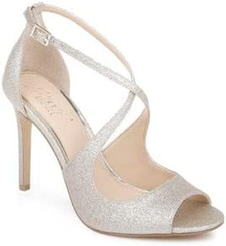 Jewel Badgley Mischka Jonna Glitter Peep Toe Pumps in Saudi Arabia
