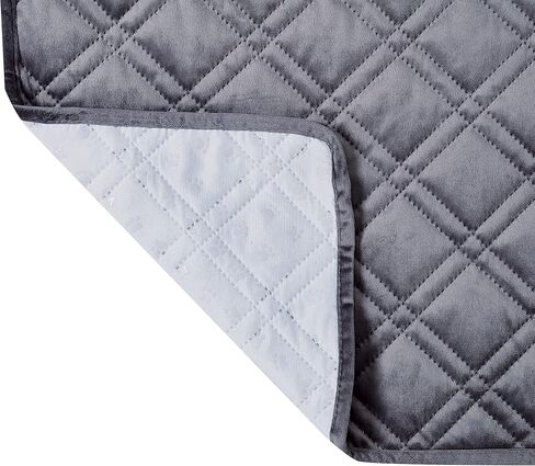 Brilliant Sunshine Quilted Calming Dog Bed Mat, Removable Washable Cover, Cushion Protector and Couch Covers for Dogs, Pets, Cats, Small, Blue Beige Toile in Saudi Arabia