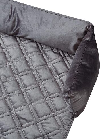 Brilliant Sunshine Quilted Calming Dog Bed Mat, Removable Washable Cover, Cushion Protector and Couch Covers for Dogs, Pets, Cats, Small, Blue Beige Toile in Saudi Arabia