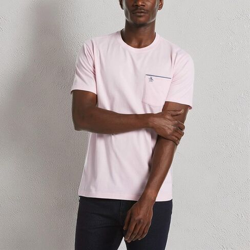 تي شيرت رجالي ذو فتحة رقبة دائرية وجيب من Original Penguin in Saudi Arabia